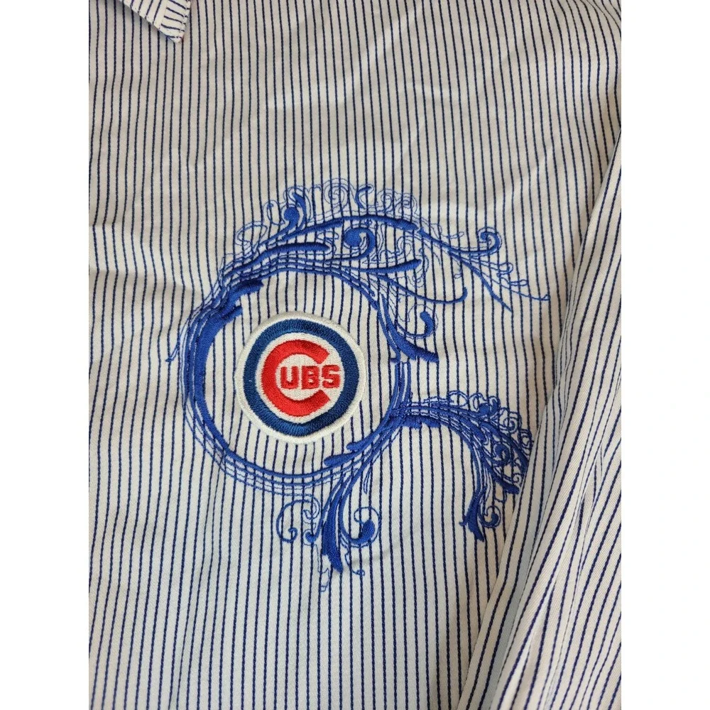 Robert Graham Shirt Mens XXL MLB Chicago Cubs Licensed Baseball Flip Cuff Rare